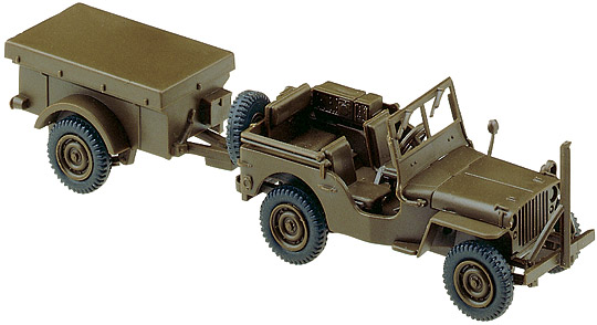 Willys Jeep with M100 trailer<br /><a href='images/pictures/Roco/444.jpg' target='_blank'>Full size image</a>